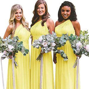 Yellow bridesmaid dress